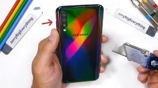 Galaxy A50 Durability Test! - is the Plastic Samsung Phone durable?