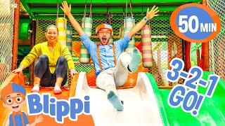 Play with Blippi and Shawn Johnson at the Indoor Playground! Healthy Habits for Kids