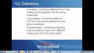 USPS Co-Mailing and Co-Palletization - Window Book Inc. (05/22/12)