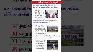 21 April 2025 | Current Affairs in Gujarati | Current Affairs 2025
