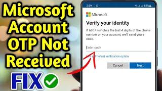 HOW TO FIX Microsoft Account OTP Not Received Verification Code Problem