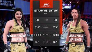 UFC Vegas 101 Amanda Ribas vs Mackenzie Dern SW Fight Simulation  UFC Apex Las Vegas Nevada