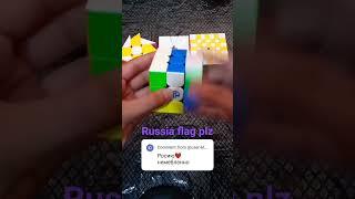 Russia flag on Rubik's cube #viral #cube #flag #speedcuber #speedcubing #cubing #cubers