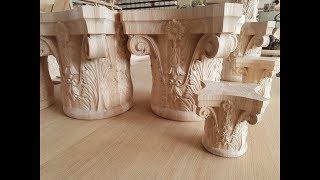 Large carved capitels with CNC. Большие резные капители на чпу