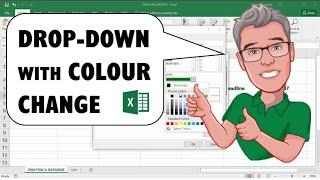 Excel Drop Down List Including Cell Colour Change: Colour Fill