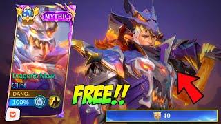 THE VERY FIRST OWNER OF CLINT MYTHIC SKIN IS HERE!! ( FREE SKIN!! ) - Mobile Legends