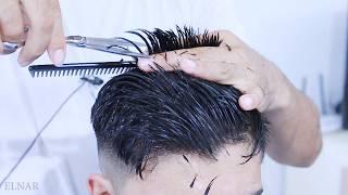 asmr haircut - barber did a fade haircut without using any millimeter