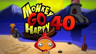 Игра "Счастливая Обезьянка 40" (Monkey GO Happy 40) - прохождение