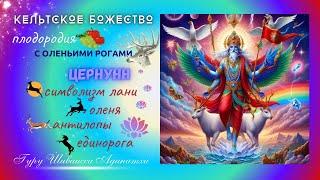 Кельтское Божество плодородия с оленьими рогами Цернунн, символизм лани, оленя, антилопы и единорога