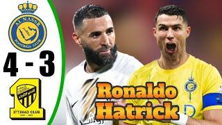 Ronaldo Hat-Trick In 5 Min  Al Nassr vs Al Ittihad 4-3 - All Goals & Highlights - 2024