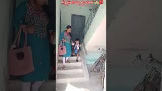 My first day of school  #shreyan #shreyan's_naughty_world #prenursery #south_point_english_academy