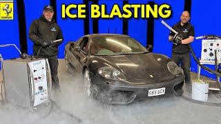 Ferrari 360 Restoration - Dry Ice Blasting 14 Years Worth of Dirt Away in a Flash