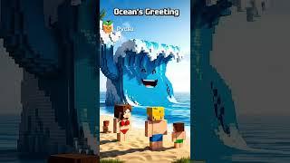 Did the Ocean Just Say Hello to Us? #minecraft #pixelart #nft #kids