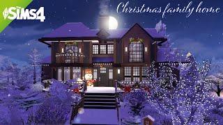 CHRISTMAS FAMILY HOME | Sims 4 House Build | No CC | Stop Motion