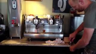 Making a cappuccino with Caffe Vita coffee