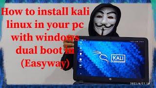 how to install kali linux without losing any data | with the windows dual boot