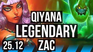 QIYANA vs ZAC (MID) | 17/3/6, Legendary | EUW Master | 25.12