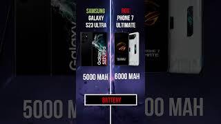 Samsung Galaxy S23 Ultra 5G  vs Asus ROG Phone 7 Ultimate #shorts  #tech  #samsung #asus