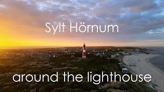 Hörnum Sylt around the lighthouse drone video