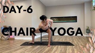 10 Minutes Fix Your Uneven Hips | 10 Day Chair Yoga Challenge || Day-6 🪑