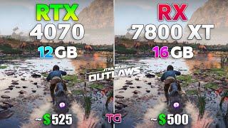 RTX 4070 vs RX 7800 XT in Star Wars Outlaws | 1440p