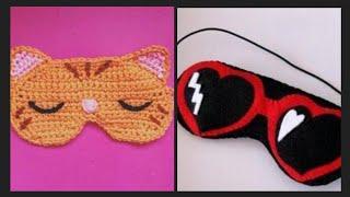 Crochet sleep mask free pattern || Crochet sleep mask design ideas