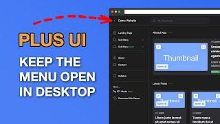 How to keep the menu open in Plus UI Blogger template