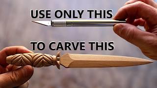 Carve a Beautiful Dagger using Only a Hobby Knife (tootorial)