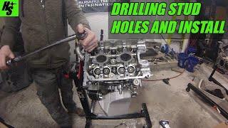 2013 STi Build Part 7 - Drilling For 1/2 Inch Head Studs - How To