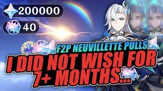 I Saved my F2P Primogems for 7+ MONTHS for Neuvillette... | Neuvillette Summons | Genshin Impact