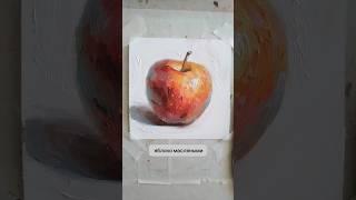 Как написать яблоко РЕАЛИСТИЧНО #shorts #tiktok #живопись #живописьмаслом #художник