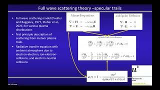 Transverse scatter meteor radar observations and full wave scattering modeling of polarization...