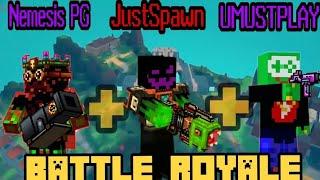 Pixel gun 3d. Nemesis PG, JustSpawn, UMUSTPLAY and subscribers. Battle Royale fight.