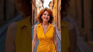 Elegance in Motion | Senior Style | Summer Walk on Italian Road #shorts #vibeaishorts #ai #vibewalk