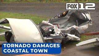 Reported tornado causes damage in Rockaway Beach