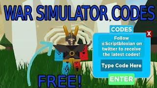 ROBLOX WAR SIMULATOR CODES