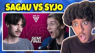 Yolow Reacts | Sagau vs. Syjo | 1/2 - Final | LOOP | German Beatbox Championship 2024