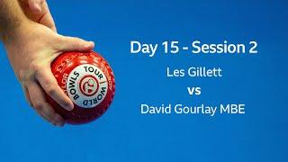 Just. 2020 World Indoor Bowls Championships: Day 15 Session 2 - LES GILLETT vs DAVID GOURLAY MBE