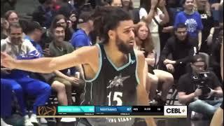 J. Cole's first bucket in the Canadian Elite Basketball League