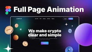 Full Website Animation Tutorial In Figma. Learn UIUX Design Animation with interactive Component