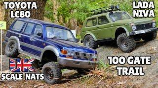 Scrapes, Scale & Fun - Lada Niva & Toyota LC80 100 Gate Trail at UK Scale Nationals