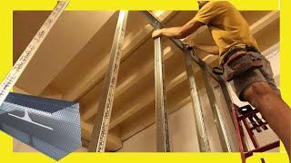  Drywall partition  HOW to Build a Metal FRAMED Wall (70mm profiles)  Metal Studs