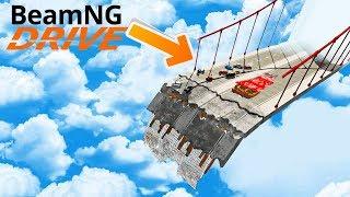 ПРЫЖОК ЧЕРЕЗ РАЗРУШЕННЫЙ МОСТ - BeamNG.drive