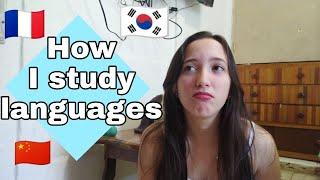 How I study languages FR/한국어/中文 + Resources