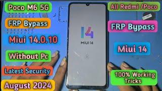 Poco M6 5G FRP Bypass Miui 14 New Security Oct 2024| Poco M6 5G Google Account Bypass Without Pc