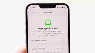 How To Delete Messages Data On iCloud! (2024)