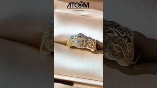 Inel din doua piese, model Atkins cu diamante.  #ring #gold #diamond #love #iubire #jewelry #fyp