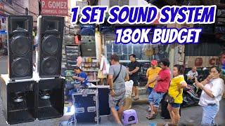 1 SET SOUND SYSTEM 180K BUDGET,LIVE SPEAKER AND LIVE POWER AMPLIFIER,BOUND TO BICOL.