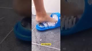Shower Foot Scrubber Feet Cleaner Washer Brush for Floor Spas Massage, Exfoliating Cleaning Slipper