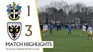 MATCH HIGHLIGHTS Sutton United U18 1 AFC Wimbledon U18 3 14/12/24